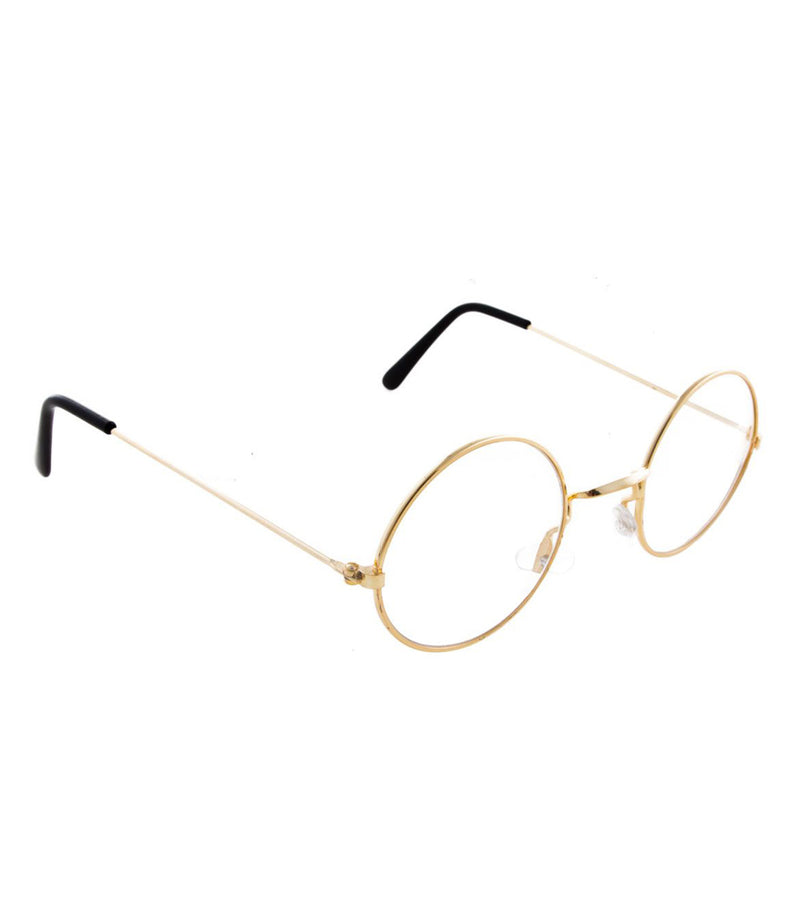 Nickel Brille mit Gläsern - Gold | Kostüm Weihnachtsmann Oma Opa