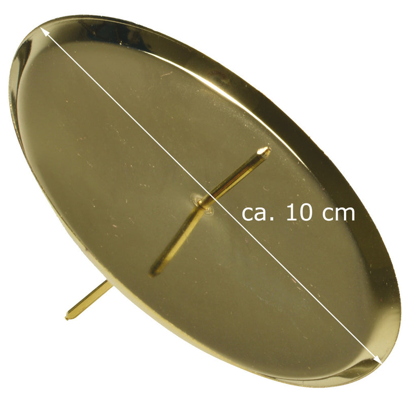 Riffelmacher Adventskerzenhalter Ø 10 cm Gold Silber 10786 | 4 Stück für Adventskranz