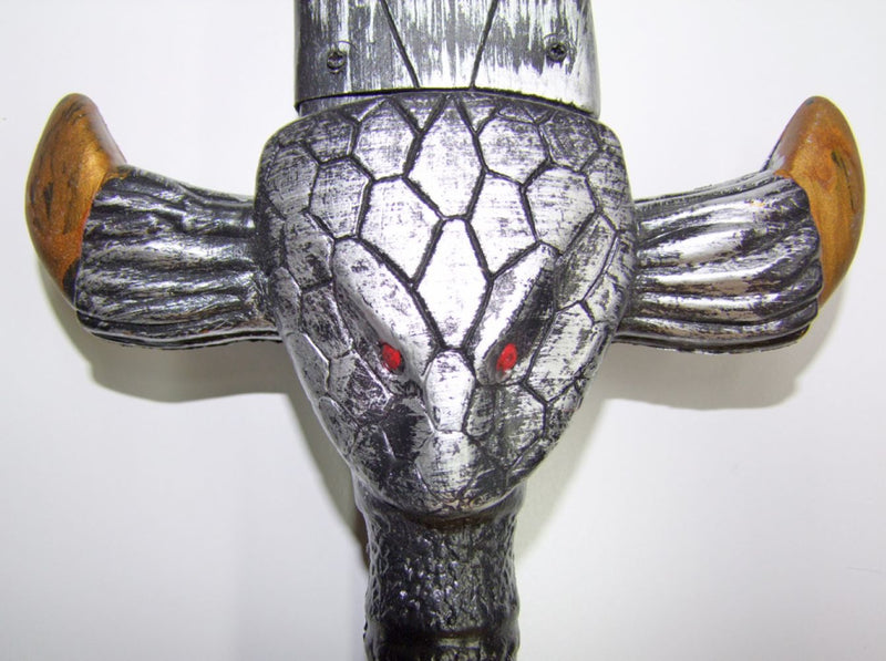 Drachentöter Schwert mit Schlangenkopf 88 cm