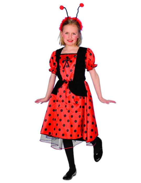 Marienkäfer Kinderkostüm für Mädchen | Kleid Rot Schwarz