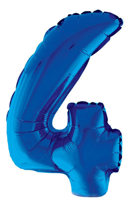 XXL Zahlen Folienballon 100 cm - Blau