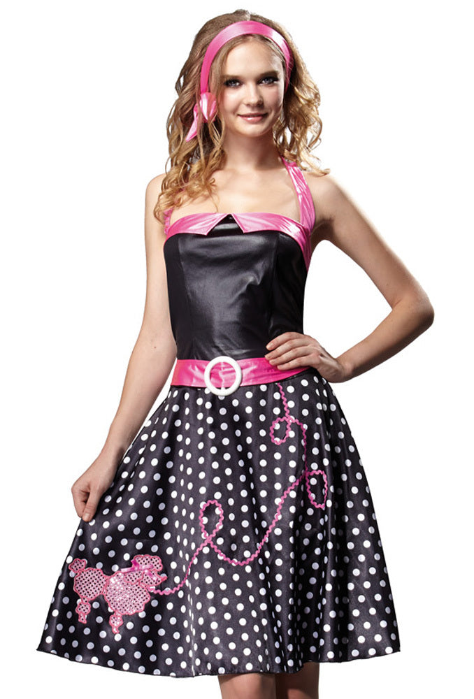 Sixties Kostüm Peggy Sue für Damen | Schwarz Pink