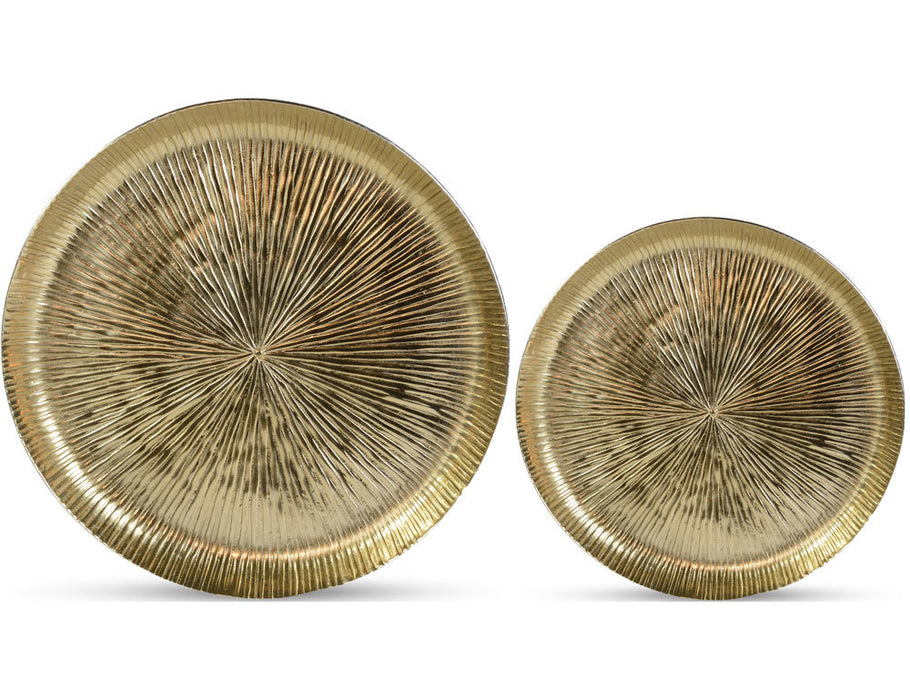 Riffelmacher Dekoteller mit Strahlendesign 42 cm 70578 | Gold