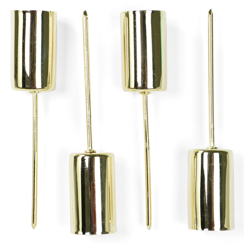 Stabkerzenhalter für Adventskranz und Gesteck 4 Stück 23mm | 10860 - Gold