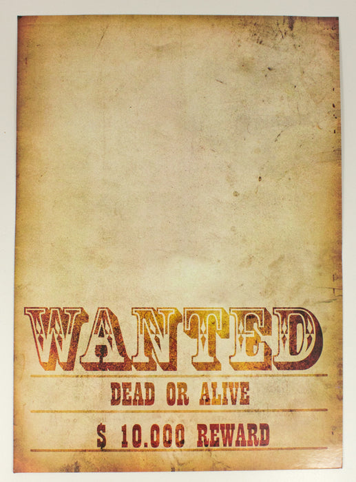 Poster Wanted im Wild West Look 42 x 30 cm