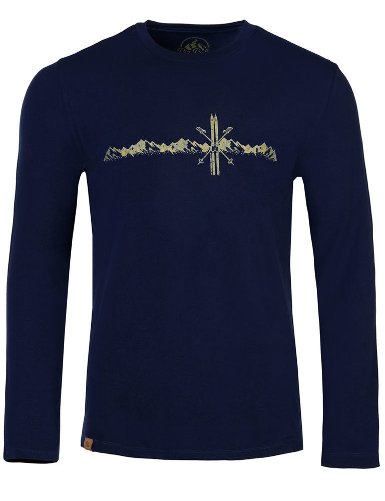 Piz Palü Herren Langarmshirt "Unterammergau" | 020030 - Marine
