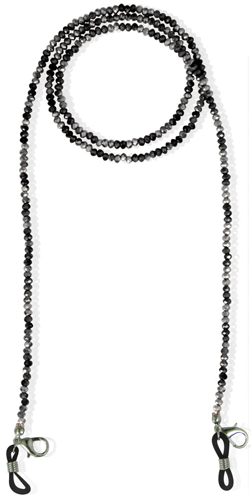 Brillenkette Maskenkette mit Glaskristallperlen - verschiedene Farben