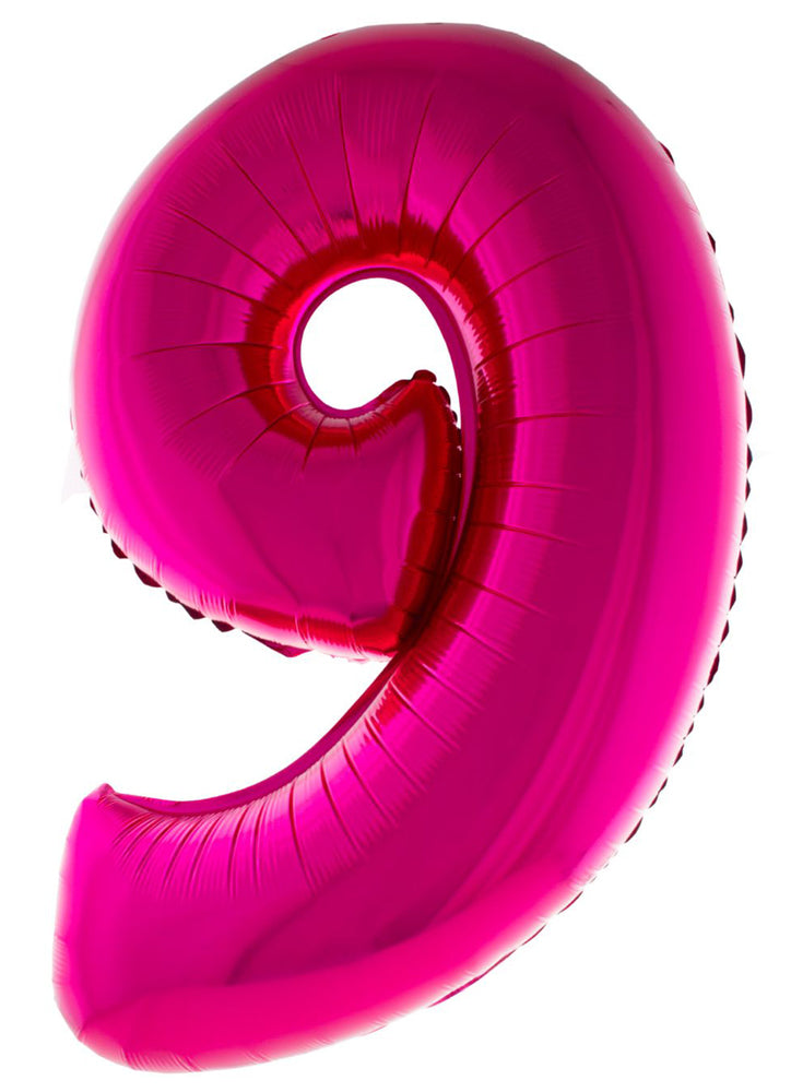XXL Zahlen Folienballon 100 cm - Pink | Dekoration Geburtstag Jubiläum Zahlenballon