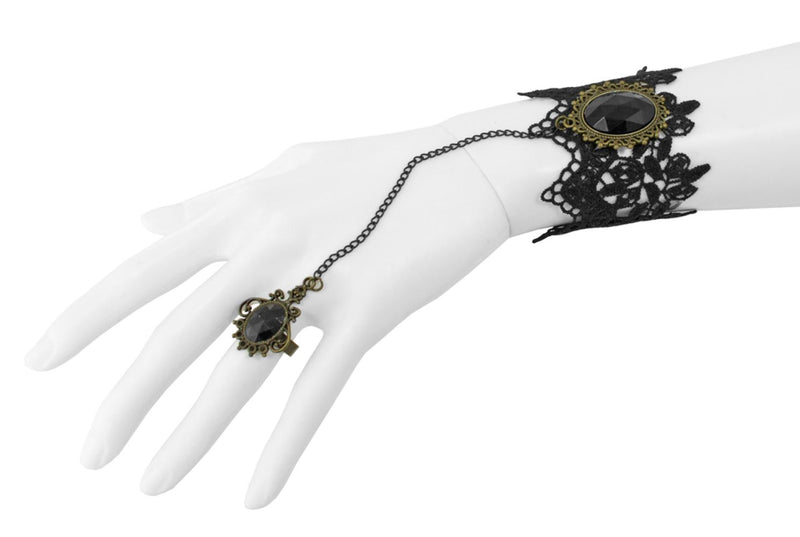 Kamee Armband mit Ring zum Barock Kostüm | Damen Schmuck