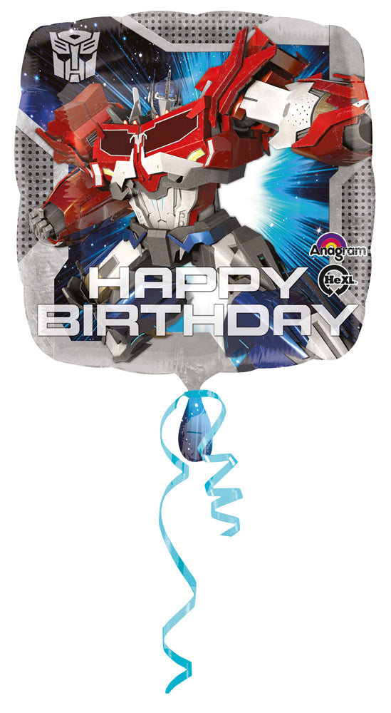 ABC18 Folienballon "Happy Birthday" Transformers | Ø 45 cm