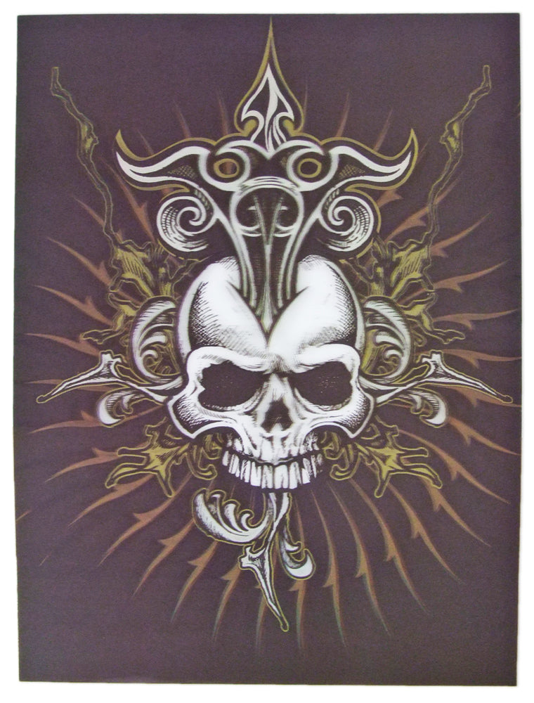 3D Effektbild Totenkopf Tribal 39,5 x 29,5 cm