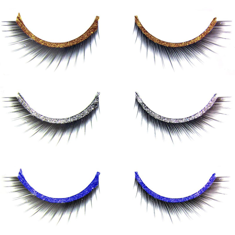 Künstliche Wimpern Glitter Stripes