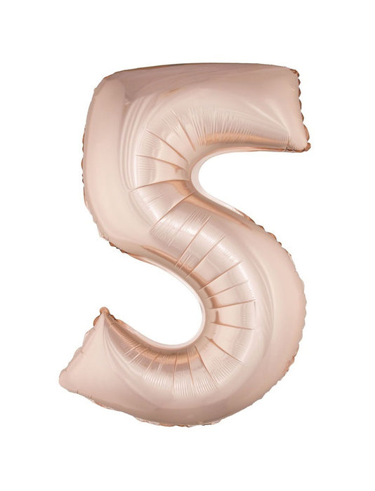 XXL Zahlen Folienballon 100 cm - Roségold