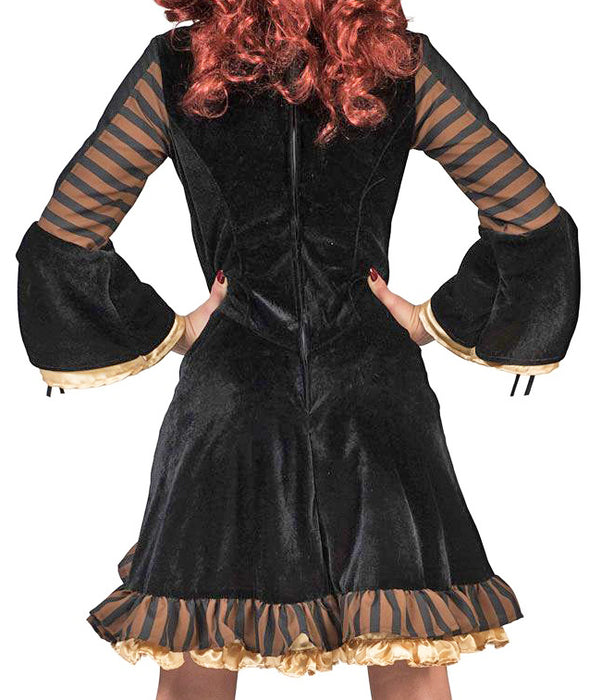 Steampunk Kostüm "Sally" für Damen - Schwarz Braun | Party Kleid