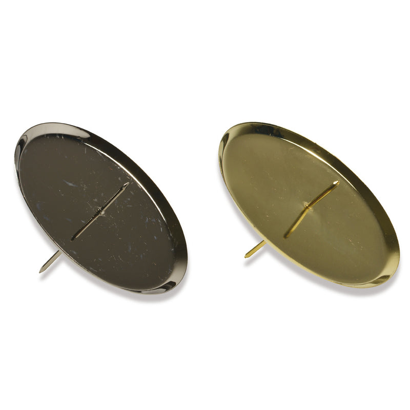 Riffelmacher Adventskerzenhalter Ø 10 cm Gold Silber 10786 | 4 Stück für Adventskranz