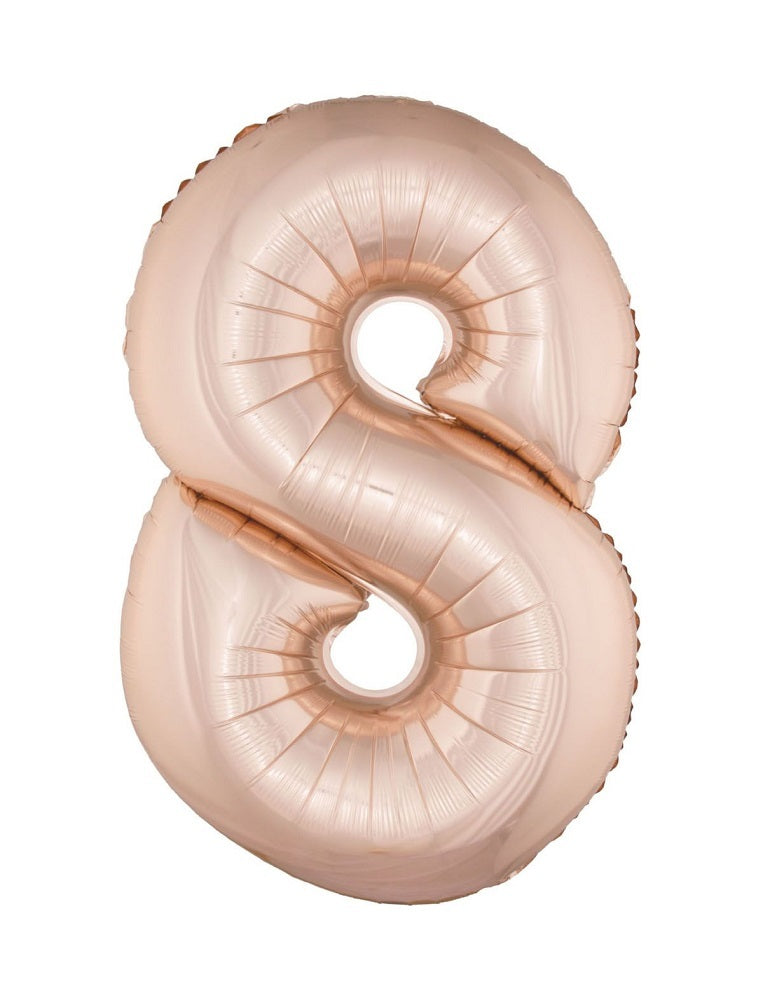XXL Zahlen Folienballon 100 cm - Roségold