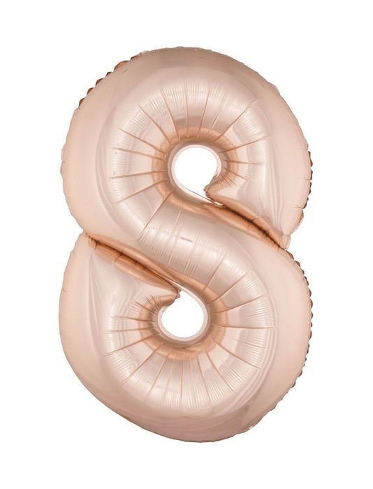 XXL Zahlen Folienballon 100 cm - Roségold