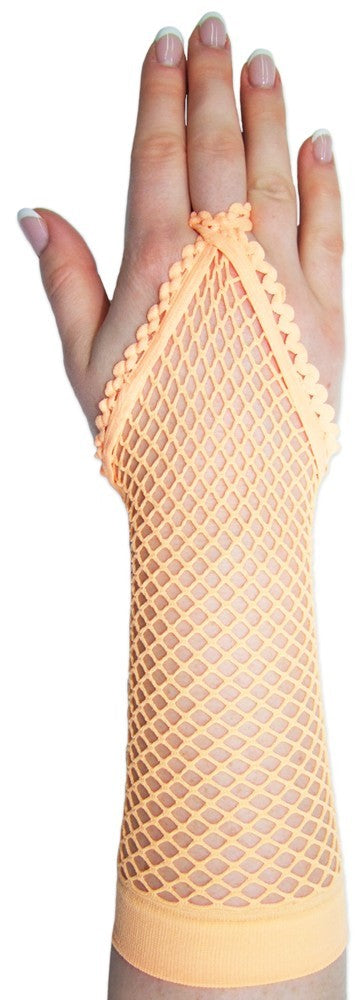 Netz Handschuhe Lang - Lachs