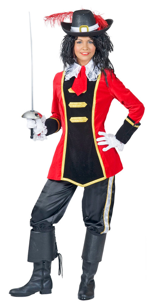 Musketier Julee Kostüm für Damen - Rot