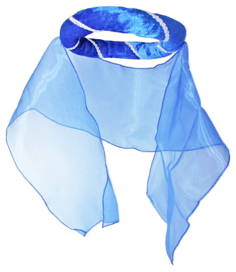 Mittelalter Haarband "Helena" für Mädchen | Blau Silber