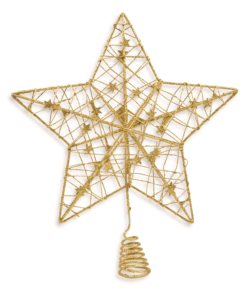 Riffelmacher Christbaumspitze Draht Stern 24cm 17840 - Gold