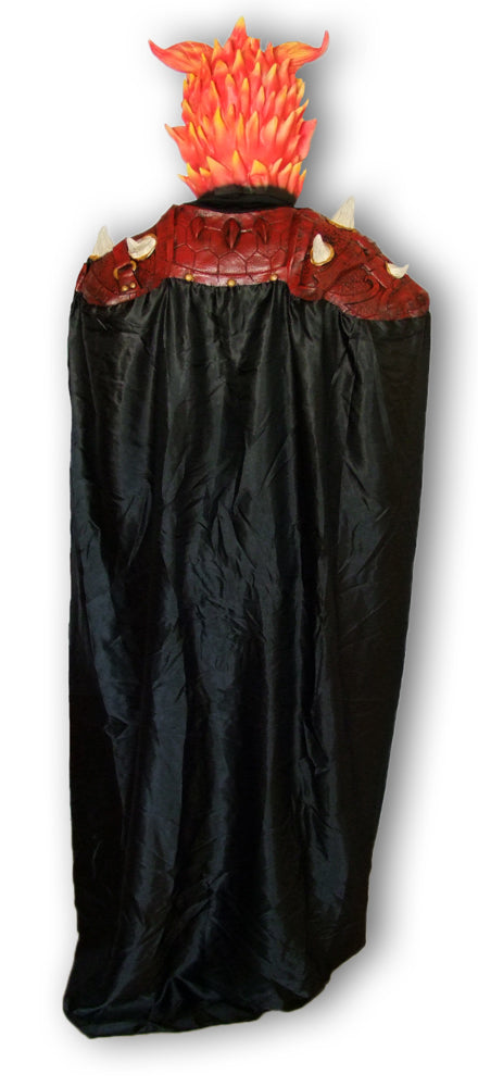 Feuerteufel Kostüm - Gesichtsmaske mit Umhang