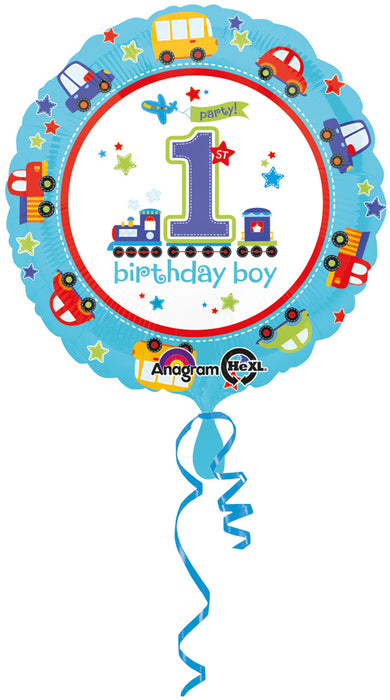 ABC18 Folienballon "1st birthday boy" | Ø 43 cm