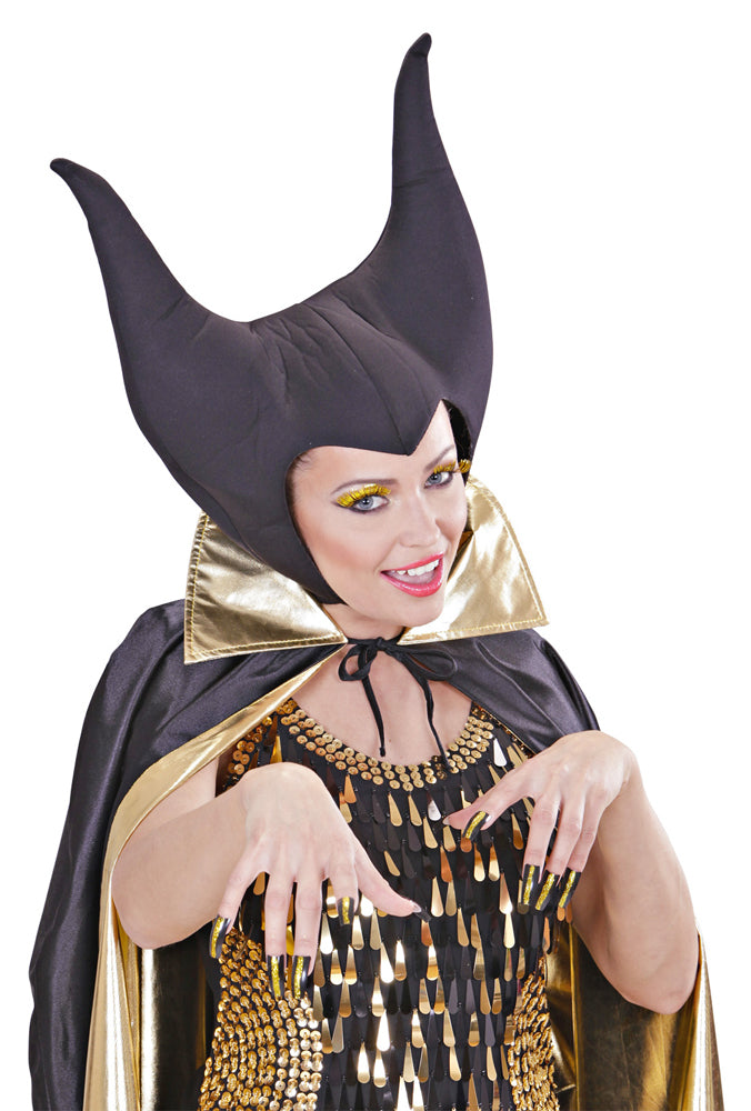 Glitzer Wimpern und Künstliche Nägel Set Gold