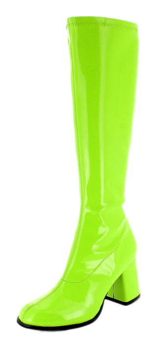 Gogo Damen Lackstiefel normale Schaftweite - Grün