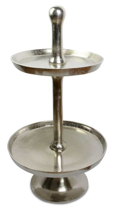 Riffelmacher Etagere 70123 - 2 Ebenen - Silber 65x35cm