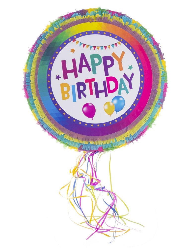 Pinata "Happy Birthday" | Bunt - 50 cm