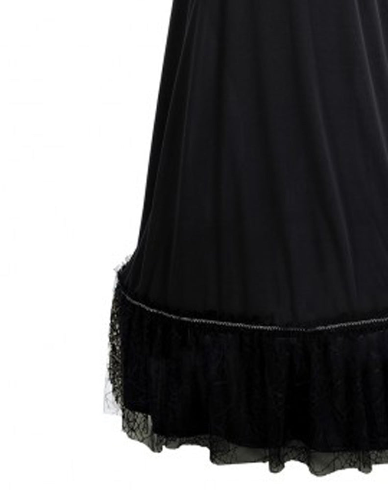 Hexen Damenkostüm "Orelie" - Langes Kleid und Hexenhut | Schwarz Silber