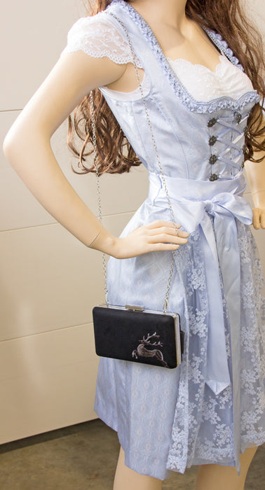 Handtasche mit Hirschstickerei | Clutch Rot