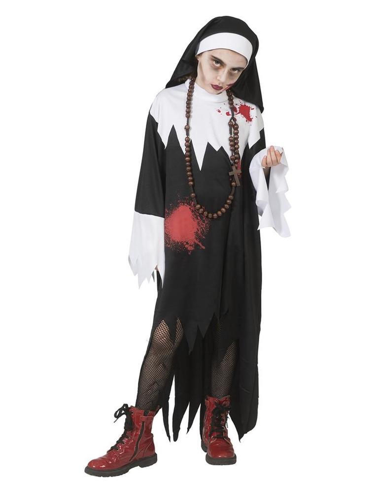 Blutige Nonne - Horror Halloween Kinder Nonnenkostüm