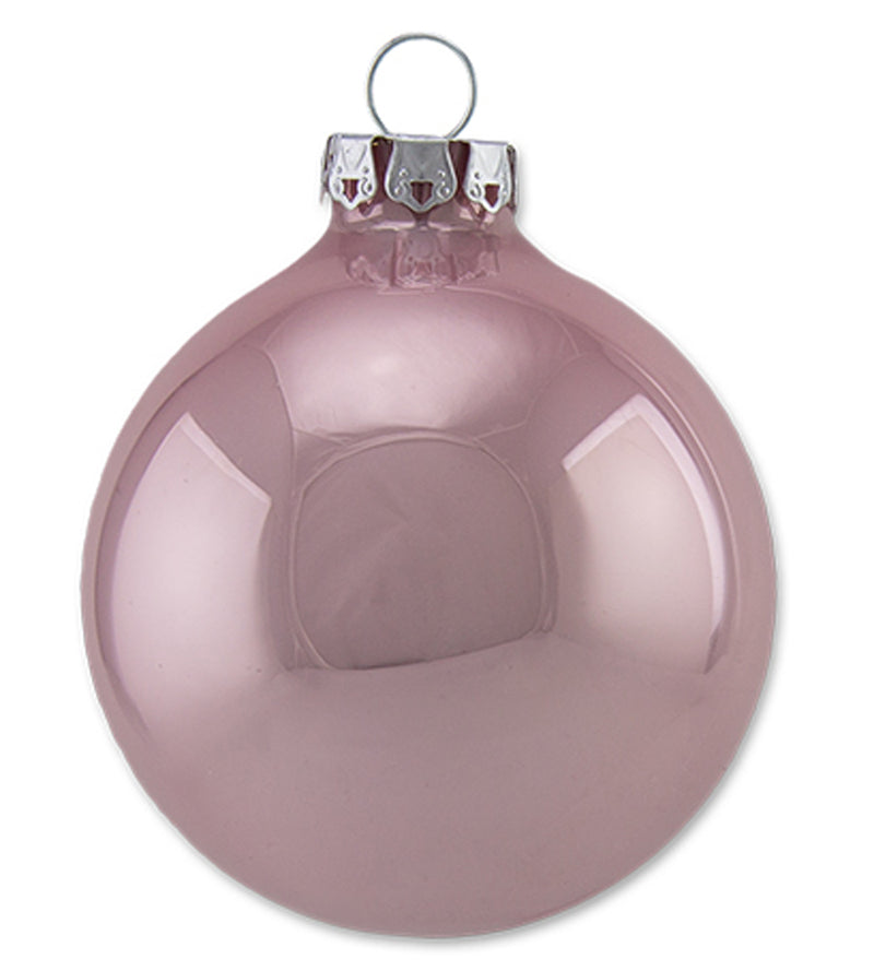 Thüringer Glasdesign Weihnachtskugel-Set 8cm 12-tlg. - Pastell mit Glitzer Dekor lustige Schneemänne
