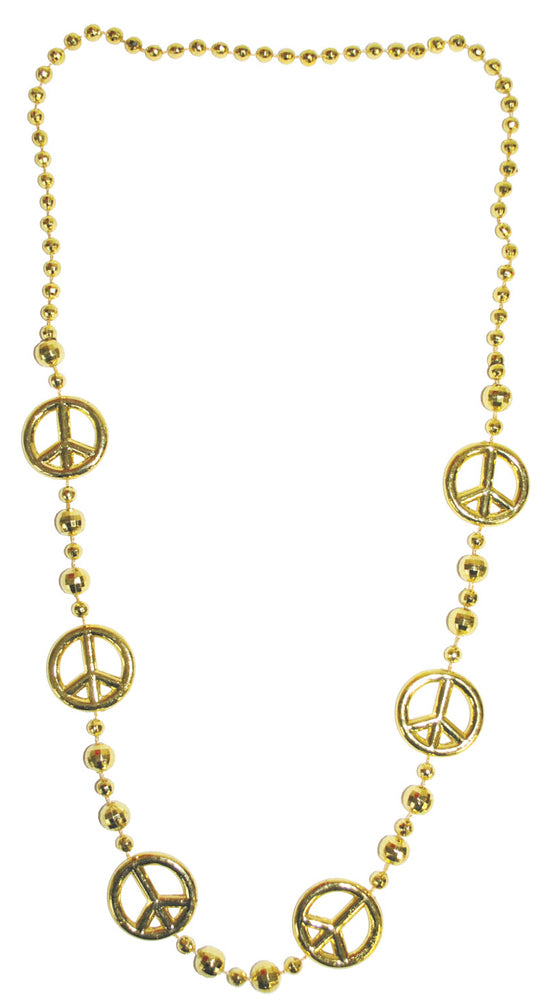 Lange Hippie Halskette Peace | Gold