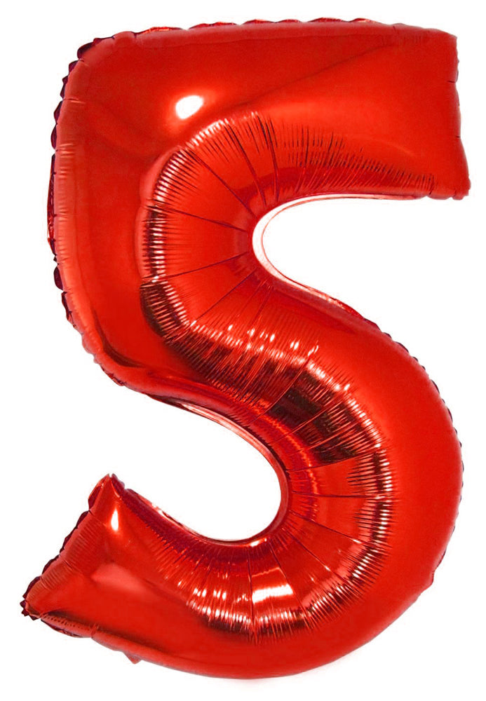 XXL Zahlen Folienballon 100 cm - Rot