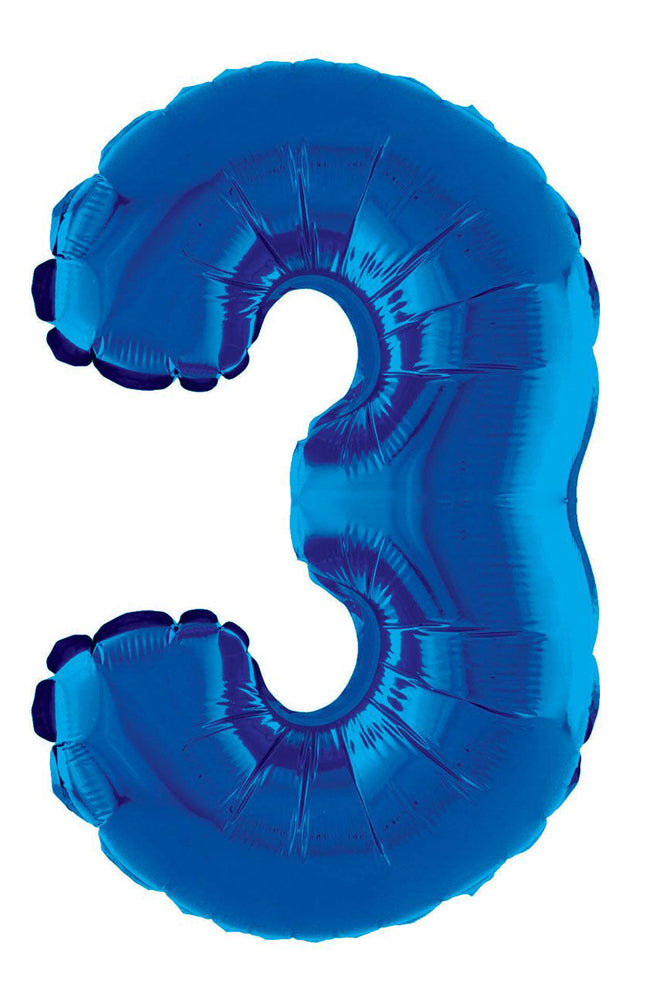 XXL Zahlen Folienballon 100 cm - Blau