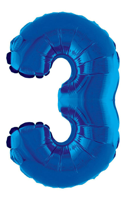 XXL Zahlen Folienballon 100 cm - Blau