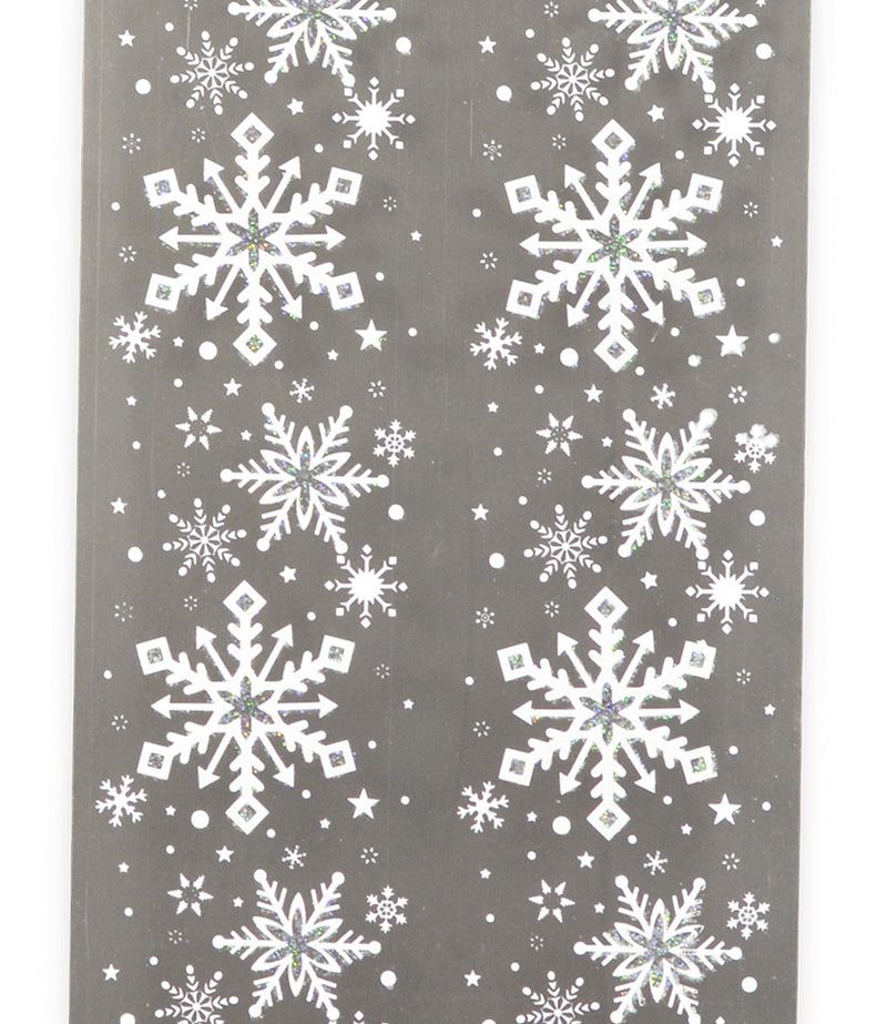 Riffelmacher Fensterdekoration Schneeflockenbanner 75139 - Weiß Glitter 60cm