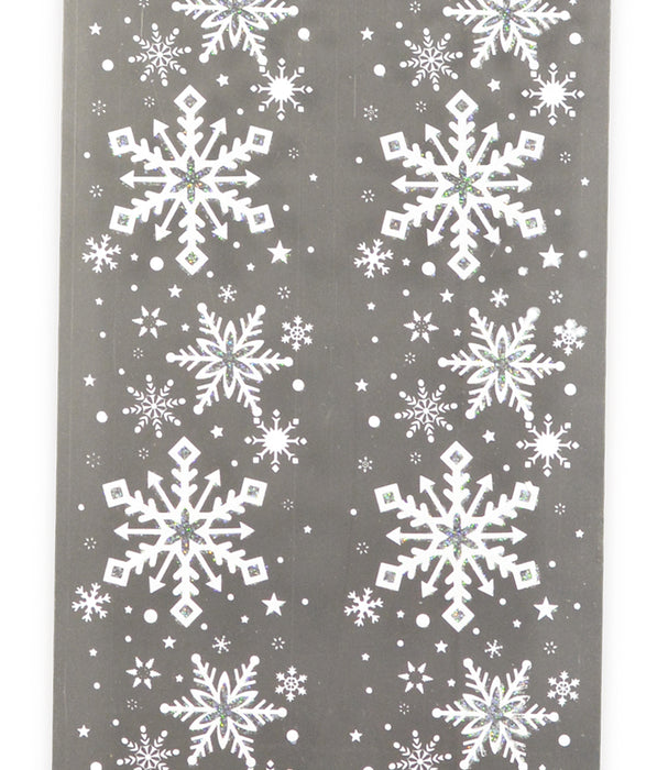 Riffelmacher Fensterdekoration Schneeflockenbanner 75139 - Weiß Glitter 60cm