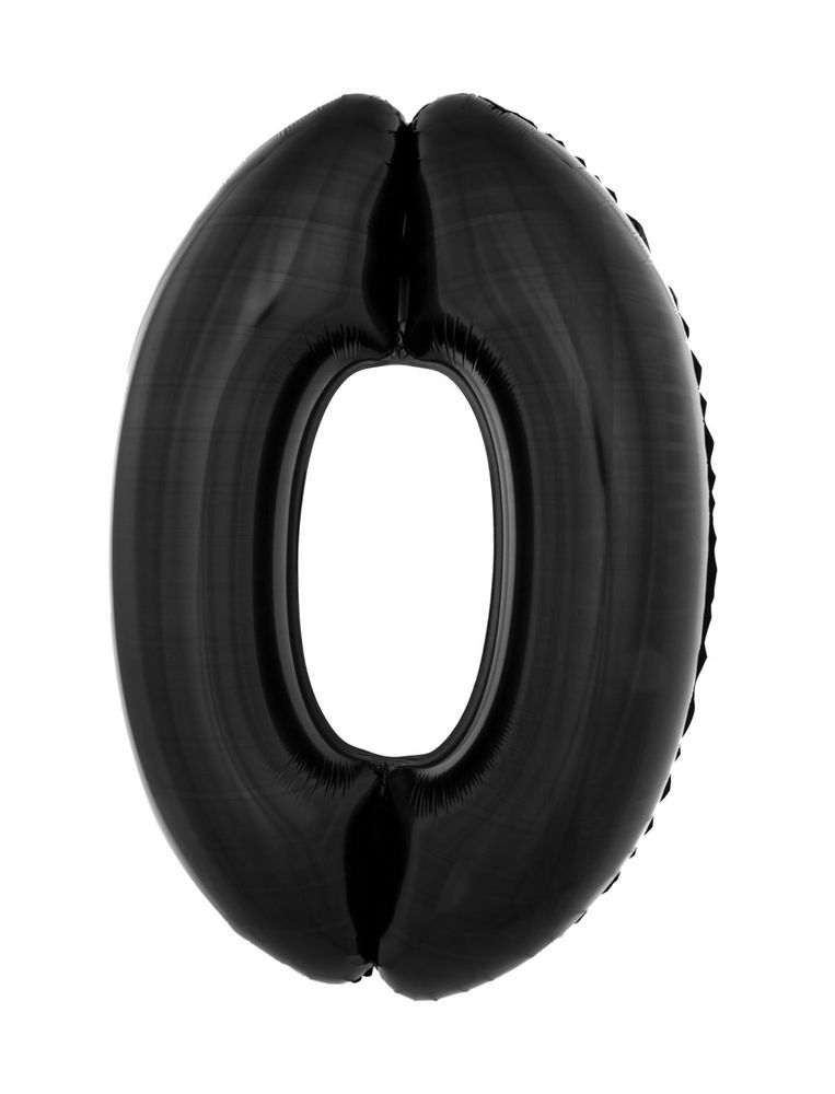 XXL Zahlen Folienballon 100 cm - Schwarz 0