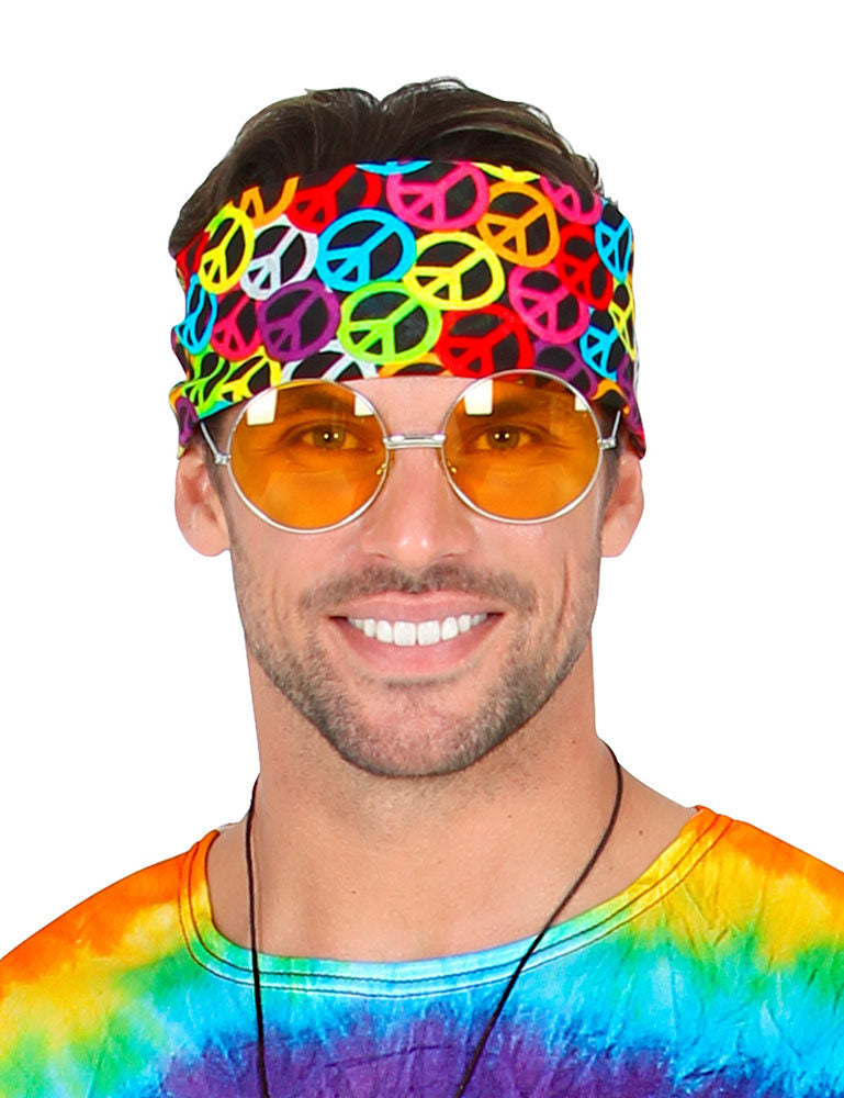 Peace Bandana Halstuch 55 x 55 cm | Schwarz Bunt