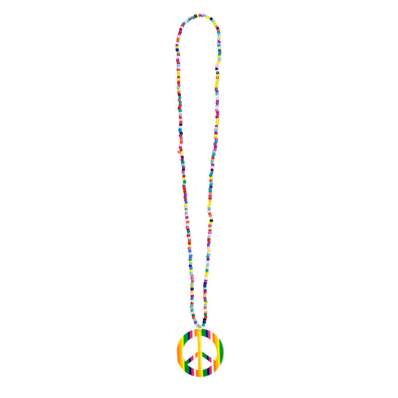 Hippie Halskette Happiness mit Perlen | Bunt