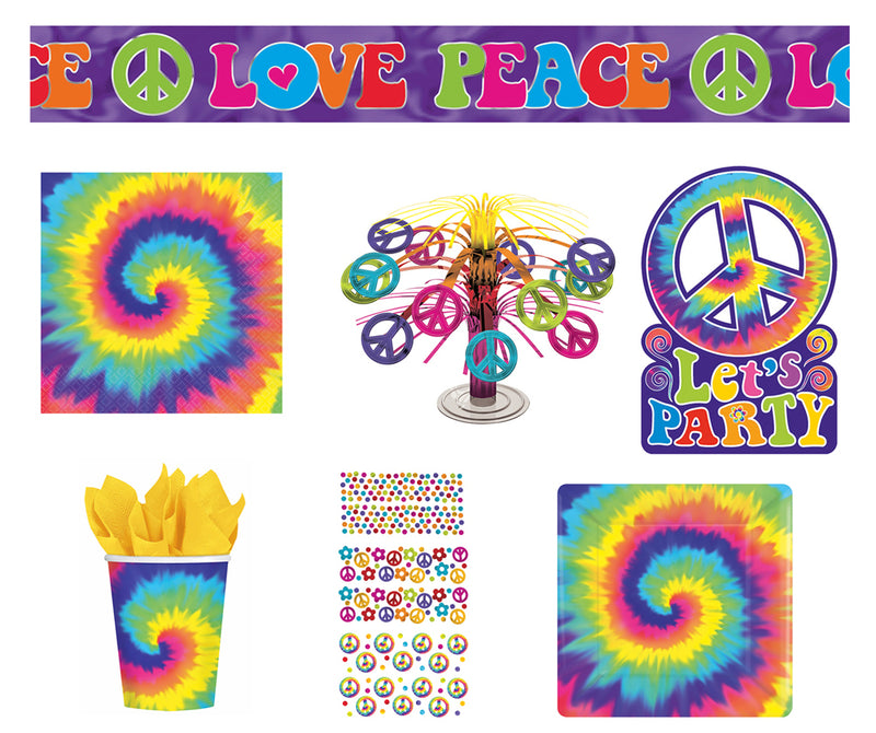 Feeling Groovy Peace Party Dekorations Artikel - 3 Dekolaternen