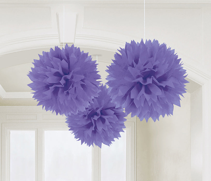 Fluffy Papier Pompons Ø 40 cm - 3 Stück | Farbwahl