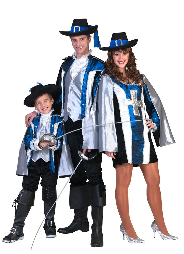 Musketier Alexandra Damen Kostüm in Blau