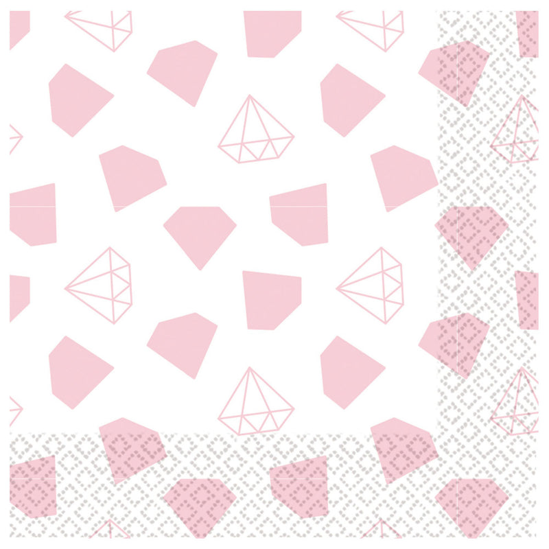 Amscan "Hen Party" - 16 Servietten 33 x 33 cm 9909892 | JGA Dekoration Roségold