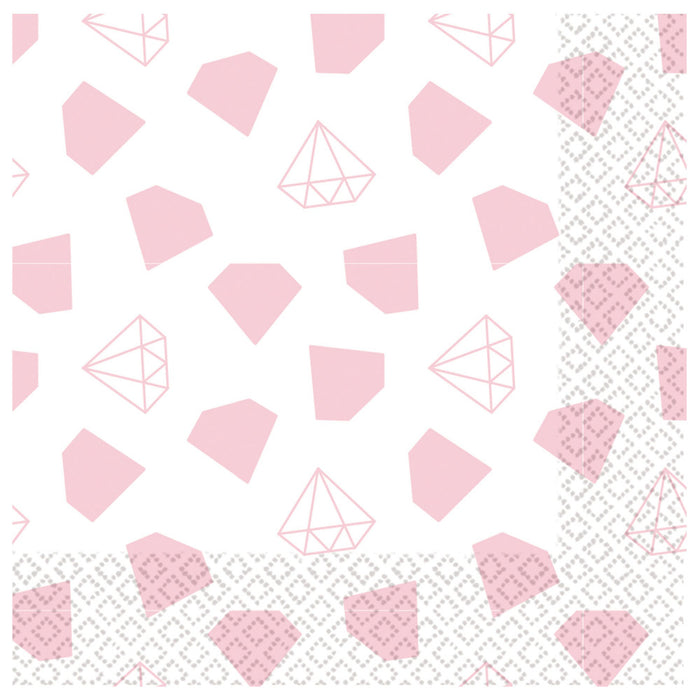 Amscan "Hen Party" - 16 Servietten 33 x 33 cm 9909892 | JGA Dekoration Roségold