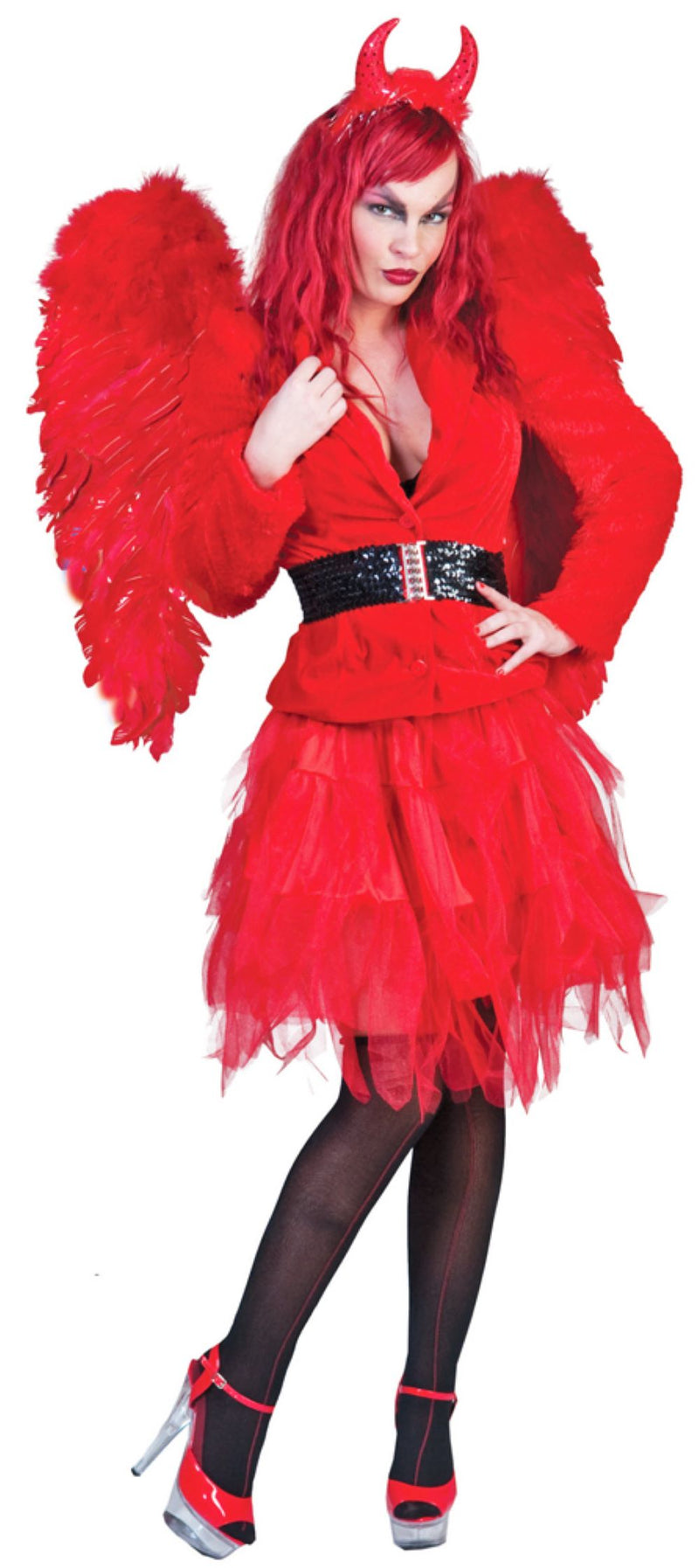 Hippie Jacke Grace in Plüsch-Optik für Damen - Rot